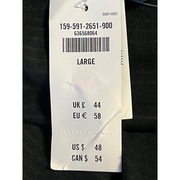 Abercrombie Fitch Black Dress Size Large Off Shoulder Bodycon Stripe Women New - Picture 7 of 9